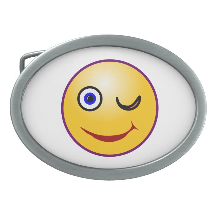 Smilie Zwinkern smiley twinkle Belt Buckles