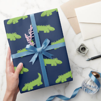 Smiling Alligators Pattern Wrapping Paper