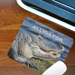 Smiling American Alligator Wildlife Customizable Mouse Pad