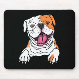 Smiling American Bulldog English Puppy Dog Lover Mouse Pad