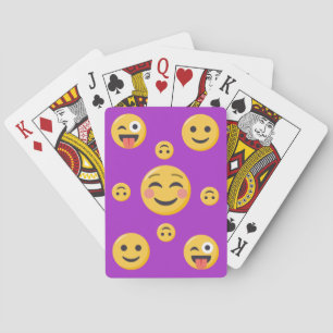 Smiling and Funny Emoji Faces Poker Cards