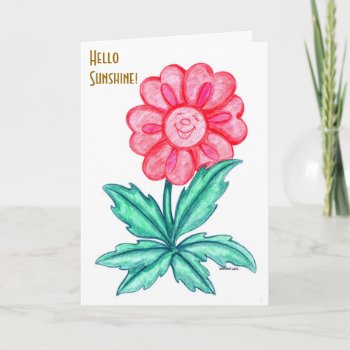Smiling And Thinking Of You. Card by christymurphy123 at Zazzle