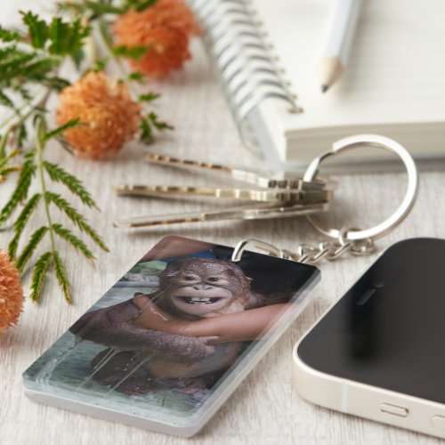 Smiling Animals Orangutan Baby Keychain