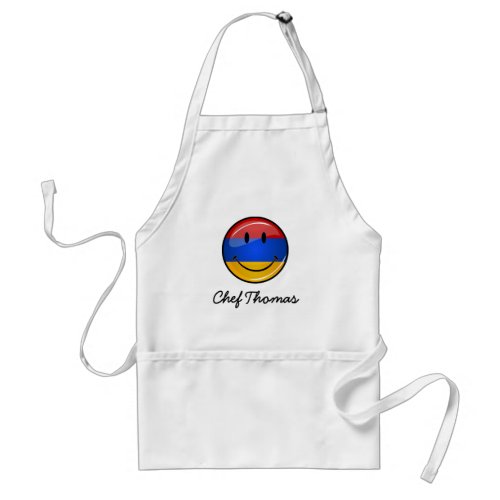 Smiling Armenian Flag Adult Apron