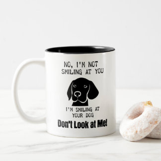 Smiling at Your Dog Two-Tone Coffee Mug