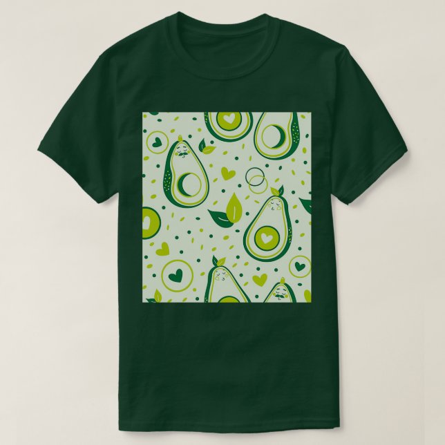 Smiling avocado halves T-Shirt (Design Front)