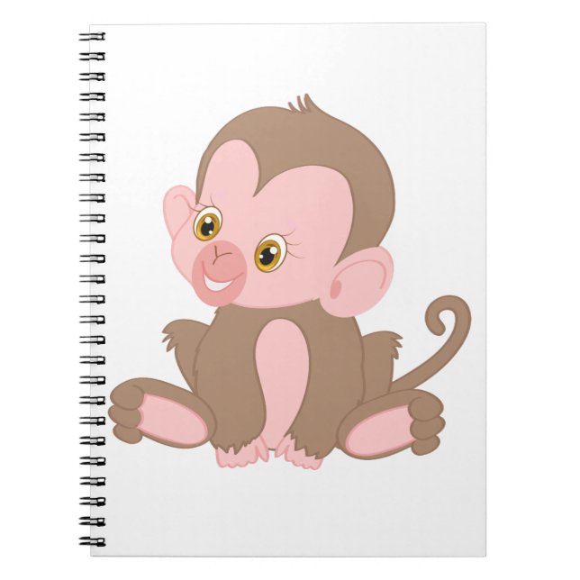 Smiling Baby Monkey Notebook (Front)