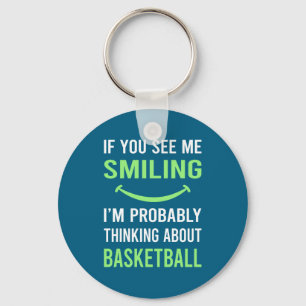 Smiling basketball t shirt keychain