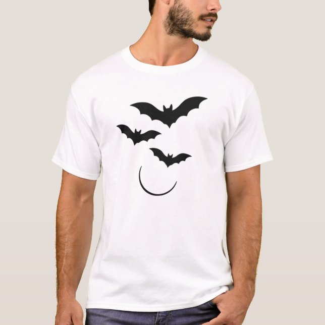 Smiling Bat Halloween T-Shirt (Front)