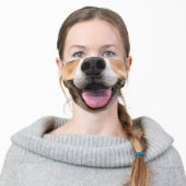 Smiling Beagle Adult Cloth Face Mask (Worn)