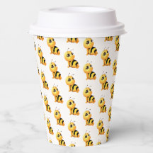 Smiling Bee Baby Shower Paper Cup