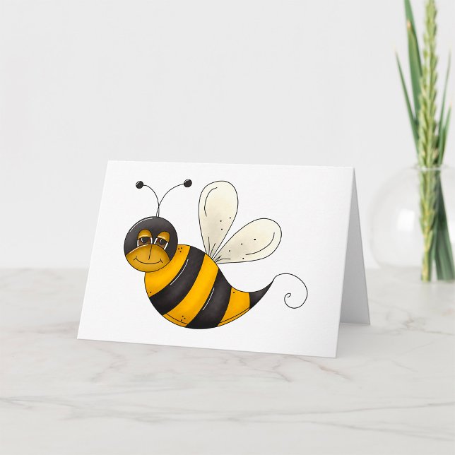 Smiling Bee Fun Bumblebee Character Card (Creator Uploaded)