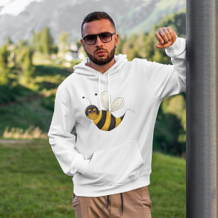 Smiling Bee Fun Bumblebee Character Hoodie