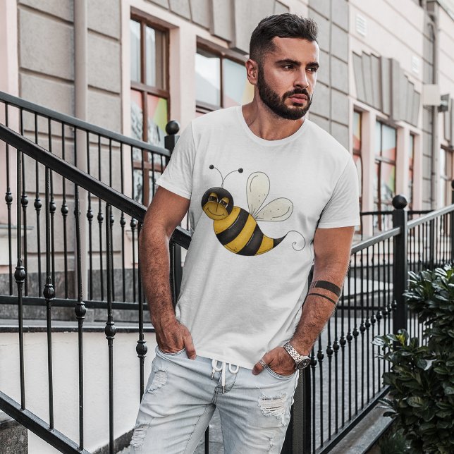 Smiling Bee Fun Bumblebee Character T-Shirt (Creator Uploaded)