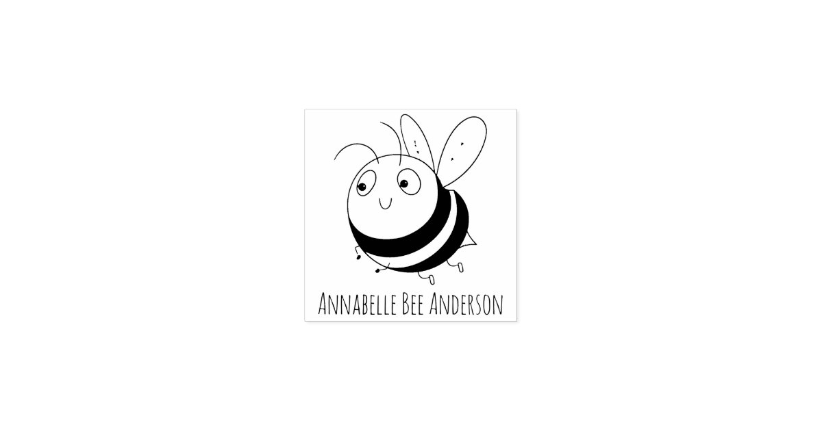 Bee Attitudes Rubber Stamp