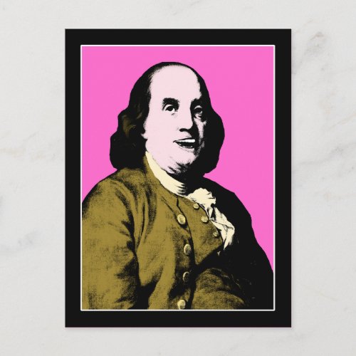 Smiling Ben Franklin ala Style Postcard