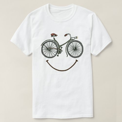 Smiling Bicycle Face Funny Cycling Cyclist Gift T_Shirt