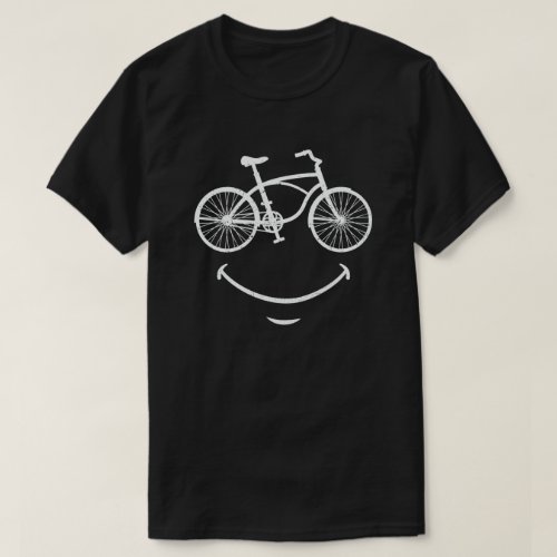 Smiling Bicycle Face Funny Cycling Cyclist Gift T_Shirt