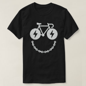 Smiling Bicycle Face Funny Cycling Cyclist Gift T-Shirt