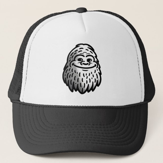 Smiling Bigfoot - Sasquatch Sighting Trucker Hat (Front)