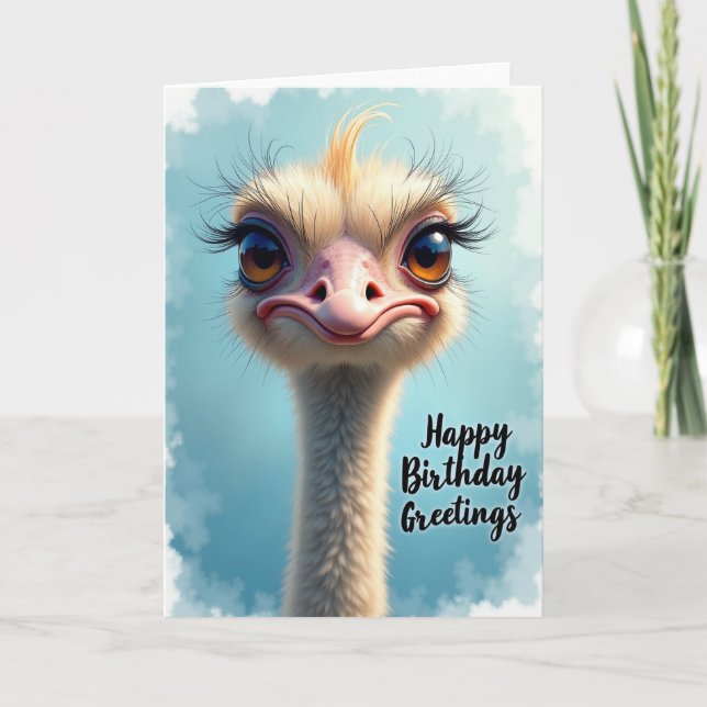 Smiling Bird Birthday Card (Front)