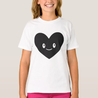 Smiling Black Heart Vector T-Shirt