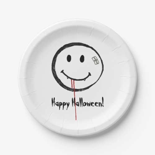 Smiling Bloody Vampire Paper Plates
