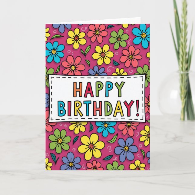 Smiling Blooms Card (Front)