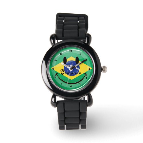 Smiling Brazilian Flag Watch