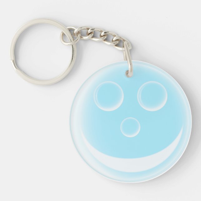 Smiling bubble keychain (Front)