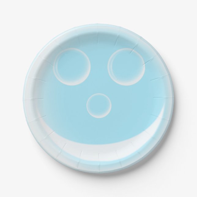 Smiling bubble paper plates (Front)