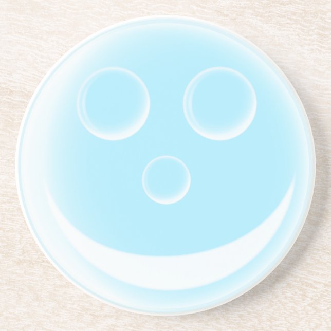 Smiling bubble sandstone coaster (Front)