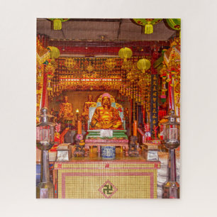 Smiling buddha in Chinese Temple, Bangkok Jigsaw Puzzle