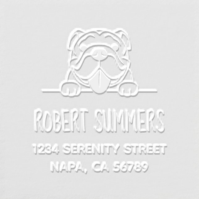Smiling Bulldog Address Embosser (Design)