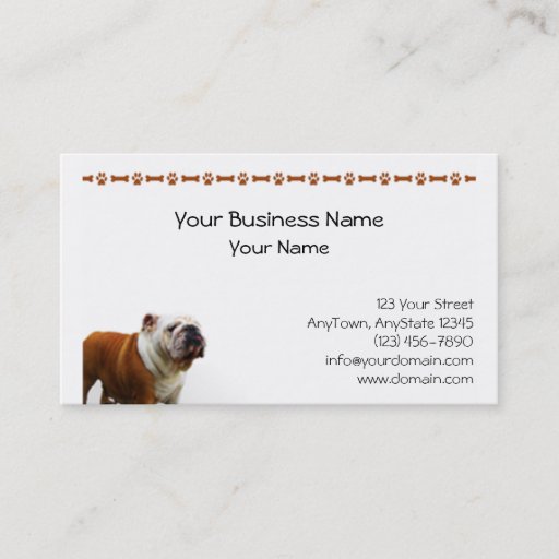 Customizable Smiling Bulldog Business Card Templates