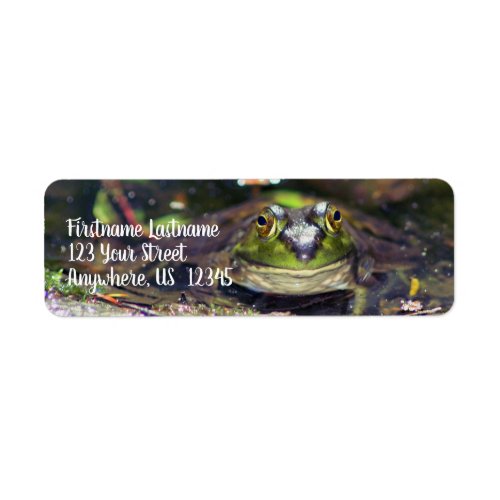 Smiling Bullfrog Animal Address Label