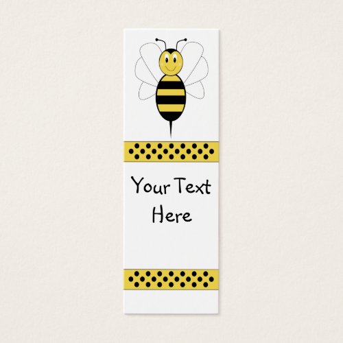 Smiling Bumble Bee Bookmark Business Card