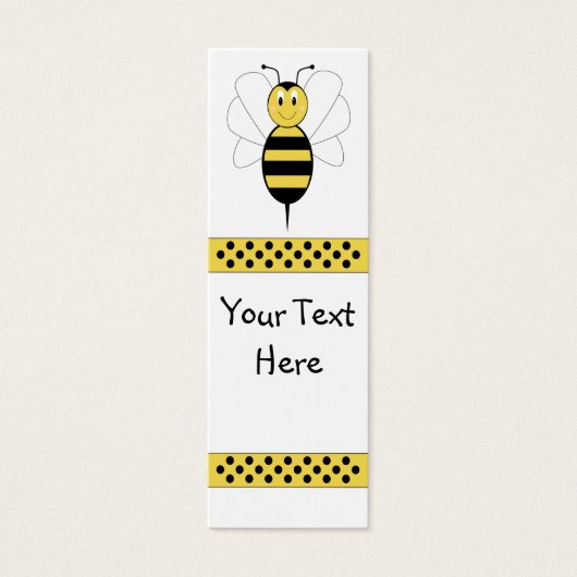 Smiling Bumble Bee Bookmark (Front)