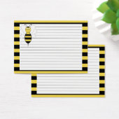 Smiling Bumble Bee Recipe Card (Desk)
