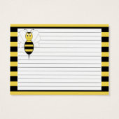 Smiling Bumble Bee Recipe Card (Back)