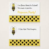 Smiling Bumble Bee School Coupon (Front & Back)