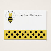 Smiling Bumble Bee School Coupon (Back)