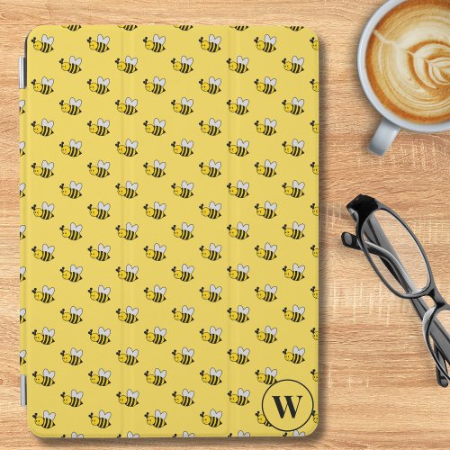 Smiling Bumblebee Monogram iPad Air Cover