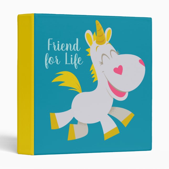 Smiling Buttercup Illustration 3 Ring Binder (Front/Spine)