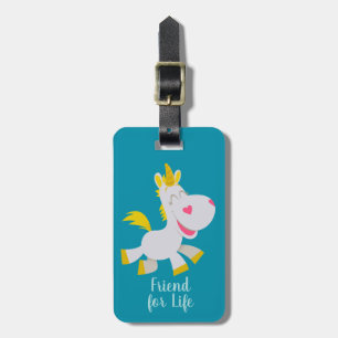 Smiling Buttercup Illustration Luggage Tag