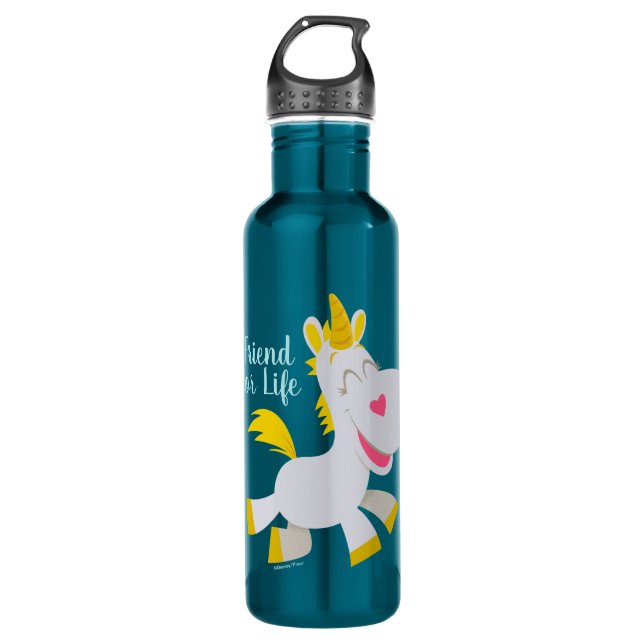 Smiling Buttercup Illustration Stainless Steel Water Bottle (Front)