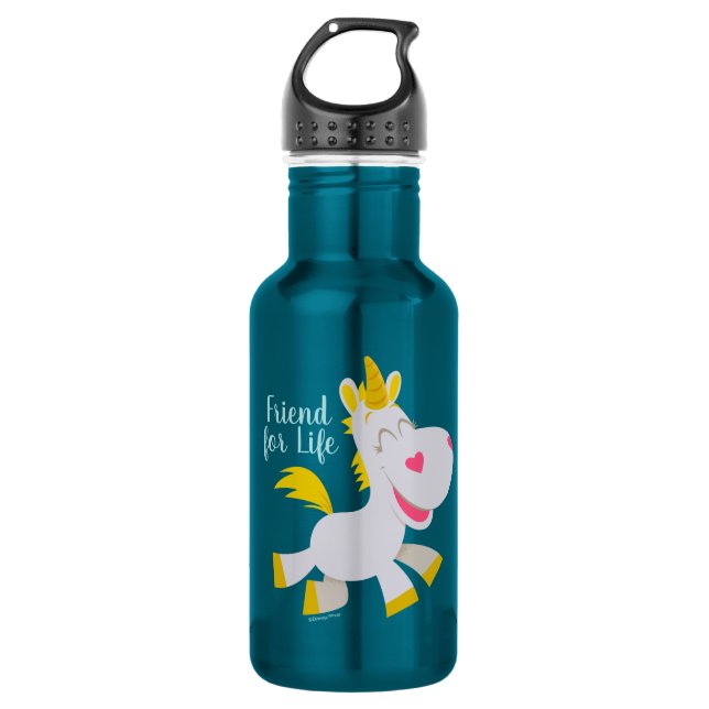Smiling Buttercup Illustration Stainless Steel Water Bottle (Front)