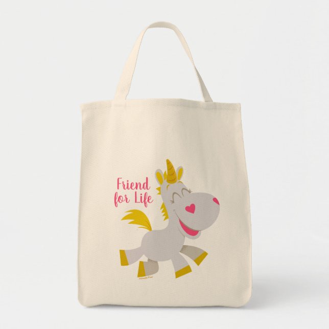 Smiling Buttercup Illustration Tote Bag (Front)