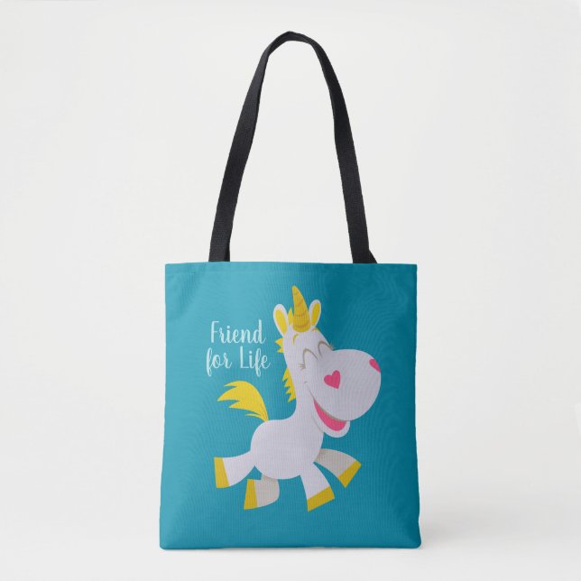 Smiling Buttercup Illustration Tote Bag (Front)