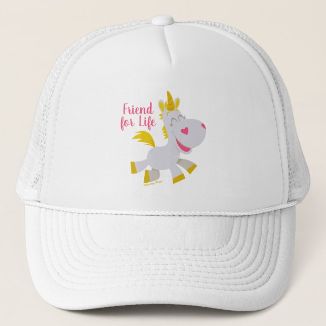 Smiling Buttercup Illustration Trucker Hat (Front)